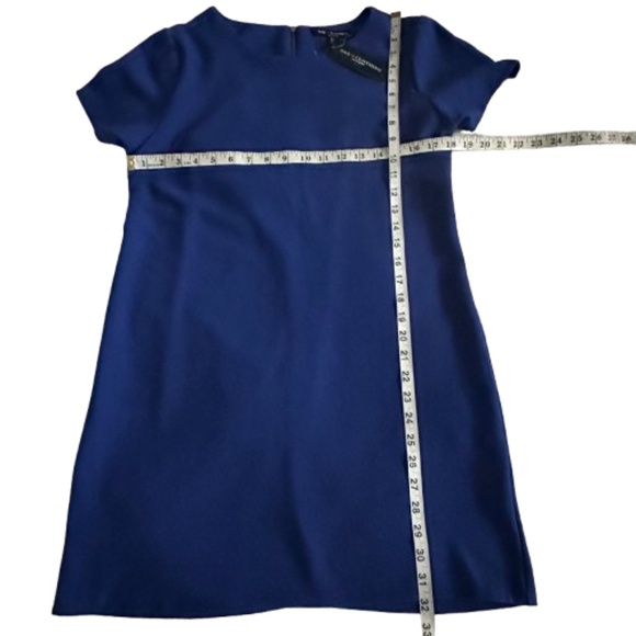 one clothing Women M Royal Blue Short Sleeve Round Neck Relaxed Tunic Mini Dress - Picture 9 of 13